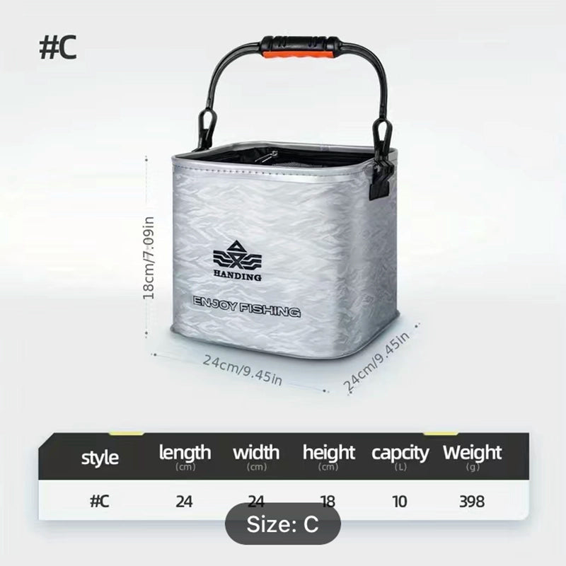 Fishing Bucket 10L Portable Fishing Water Pail