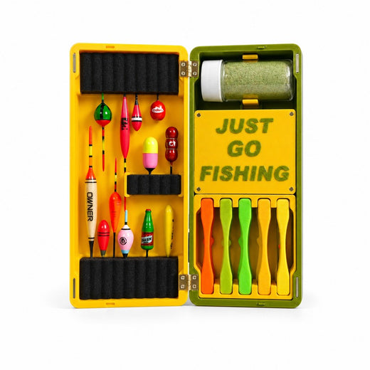 Micro fishing multifunction rig organizer box set with compact tackle storage