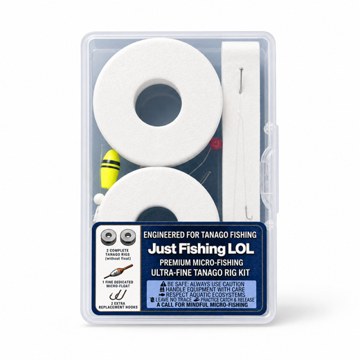 Just Fishing LOL beginner tanago fishing rig kit with two pre-made rigs micro float and extra hook lines
