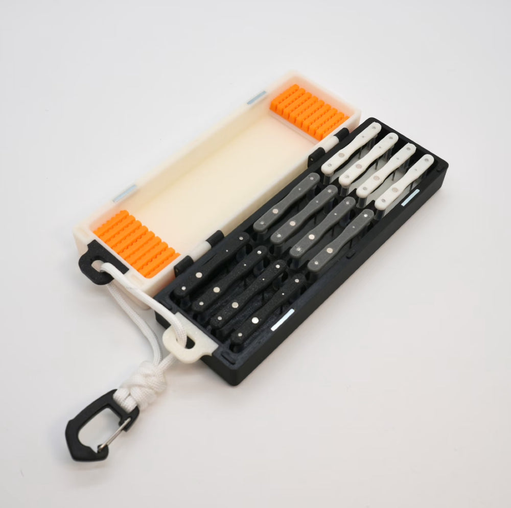 Box12 Rig Micro Fishing Rig & Bobber Box – Holds 12 Rigs + Float Storage