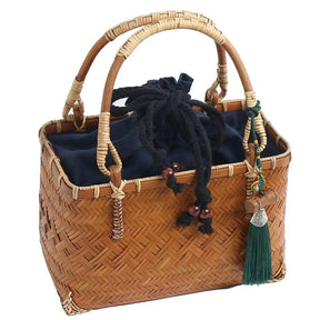 Bamboo Woven Portable Basket
