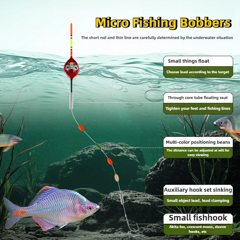 Dharma floating small object fishing floating carp knot horse mouth floating white strip small fish stream shallow river floating small balls