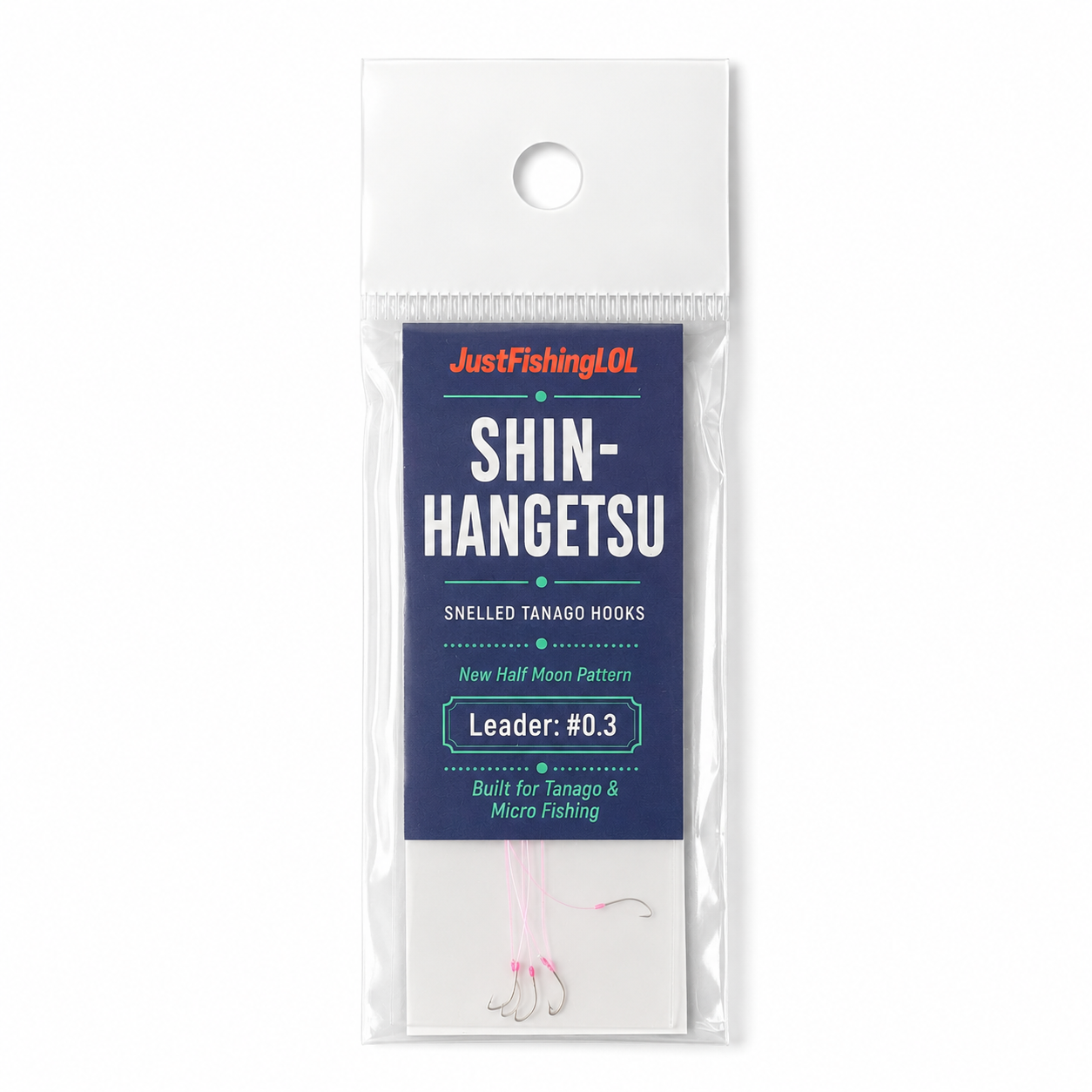 Shin-Hangetsu #0.3 Snelled Tanago Hook Lines, 6 pcs