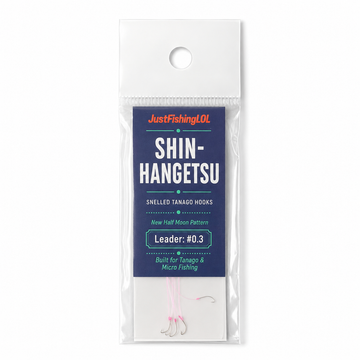 Shin-Hangetsu #0.3 snelled tanago hook lines with 6 pieces per pack