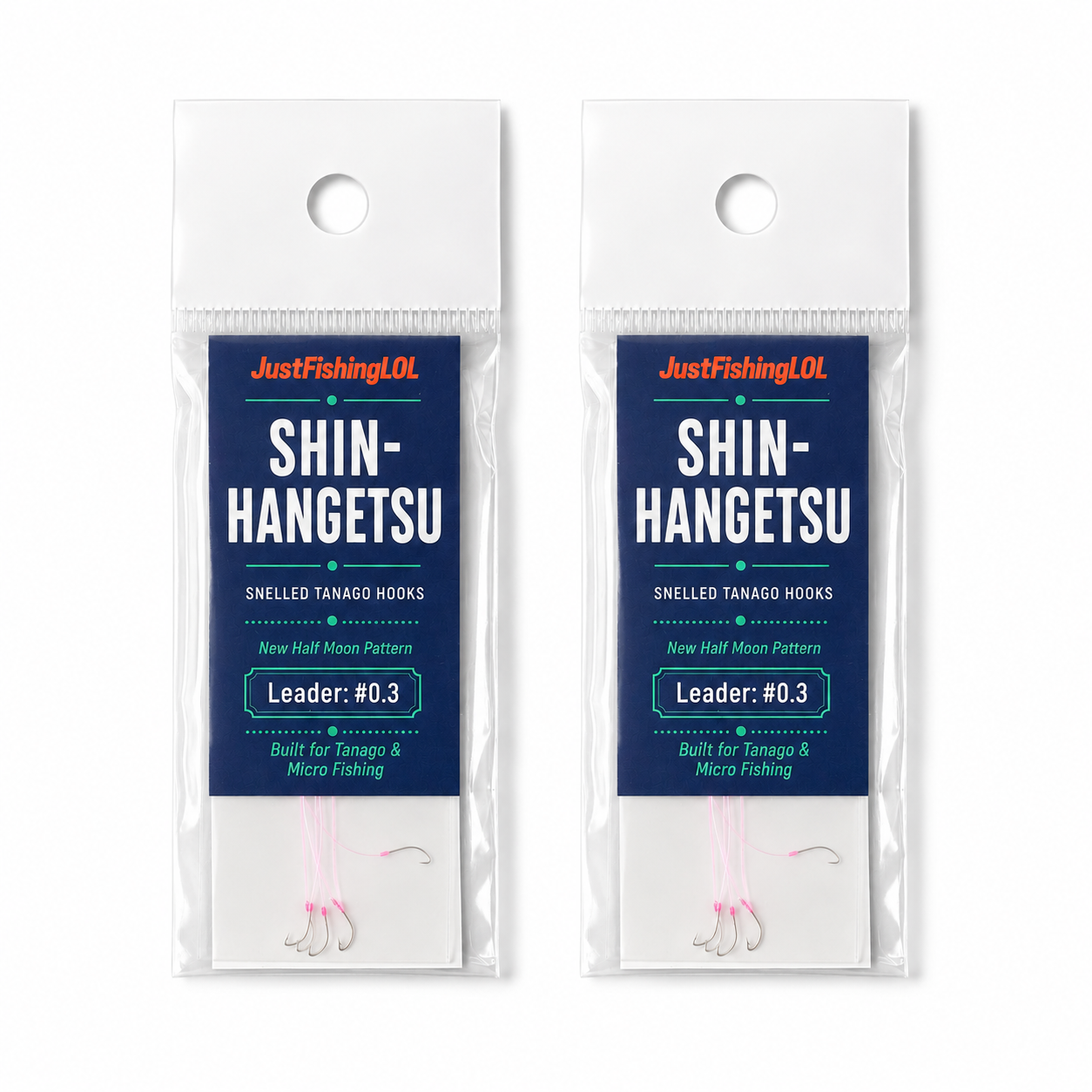 Shin-Hangetsu #0.3 Snelled Tanago Hook Lines, 6 pcs