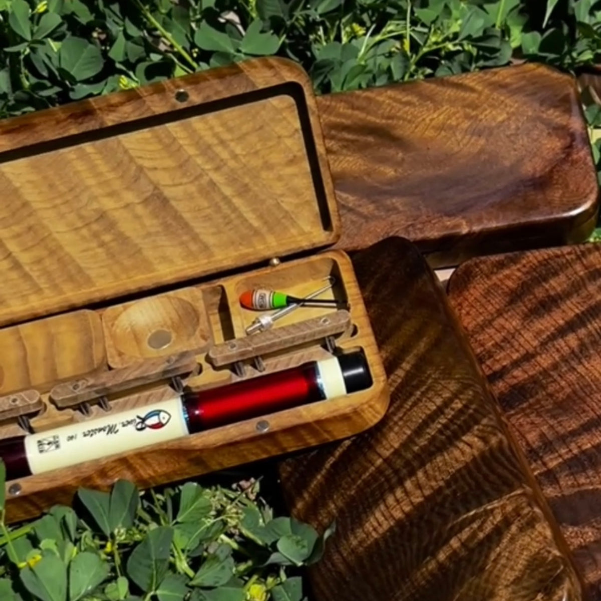 One-Box Fishing: Ultimate Micro Fishing Rod Set with Wooden Case One-Box Fishing: Ultimate Micro Fishing Rod Set with Wooden Case