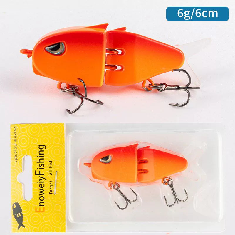 2-Segment Slow Sinking Jointed Fishing Lure – Realistic Pencil Swimbait for Bass & Trout
