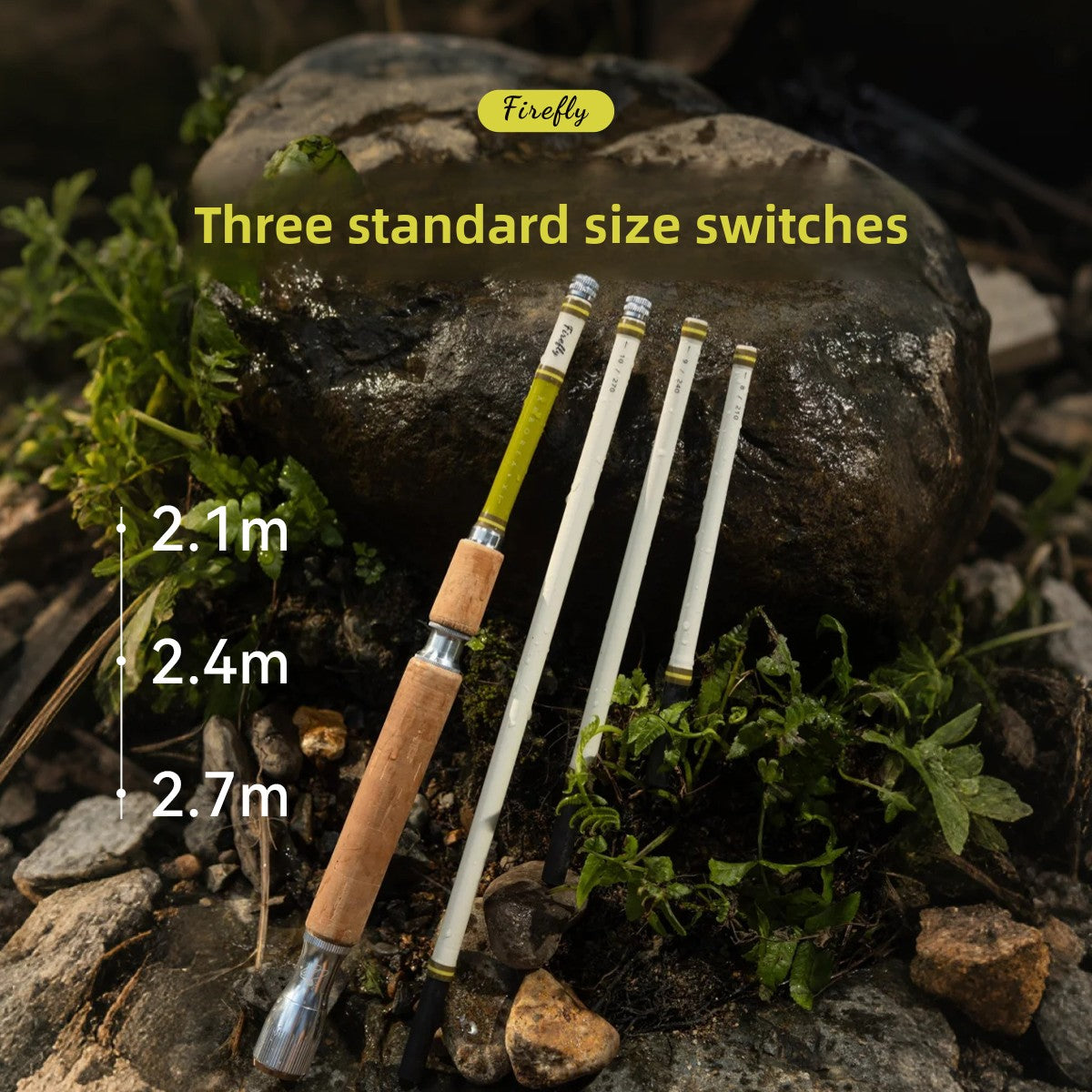Xiaoshujia Firefly Adjustable Tanago Fishing Rod – Triple-Length 2.1m / 2.4m / 2.7m Sensitive Micro Rod