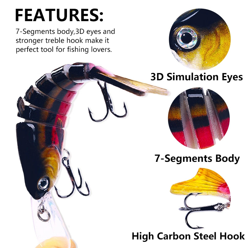 Hengjia fishing gear with tongue board bionic multi-section fish 16 grams Luya bait cast sea fishing bait freshwater bait
