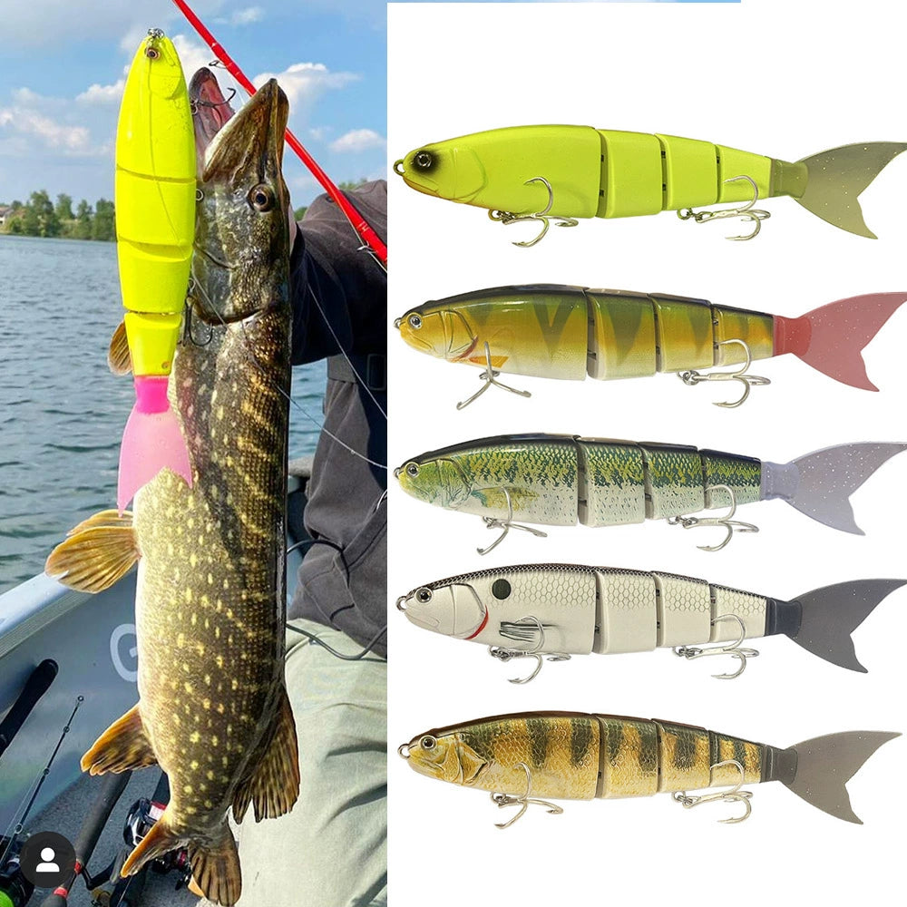 Cross-border sea fishing long-distance investment bionic multi-section fish Lure bait four sections soft-tailed fake bait giant hard bait 105g large fish