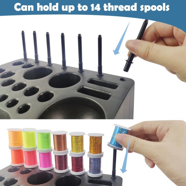Fly hook binding tool storage frame, high-strength ABS with magnet and spool rack, neat and efficient