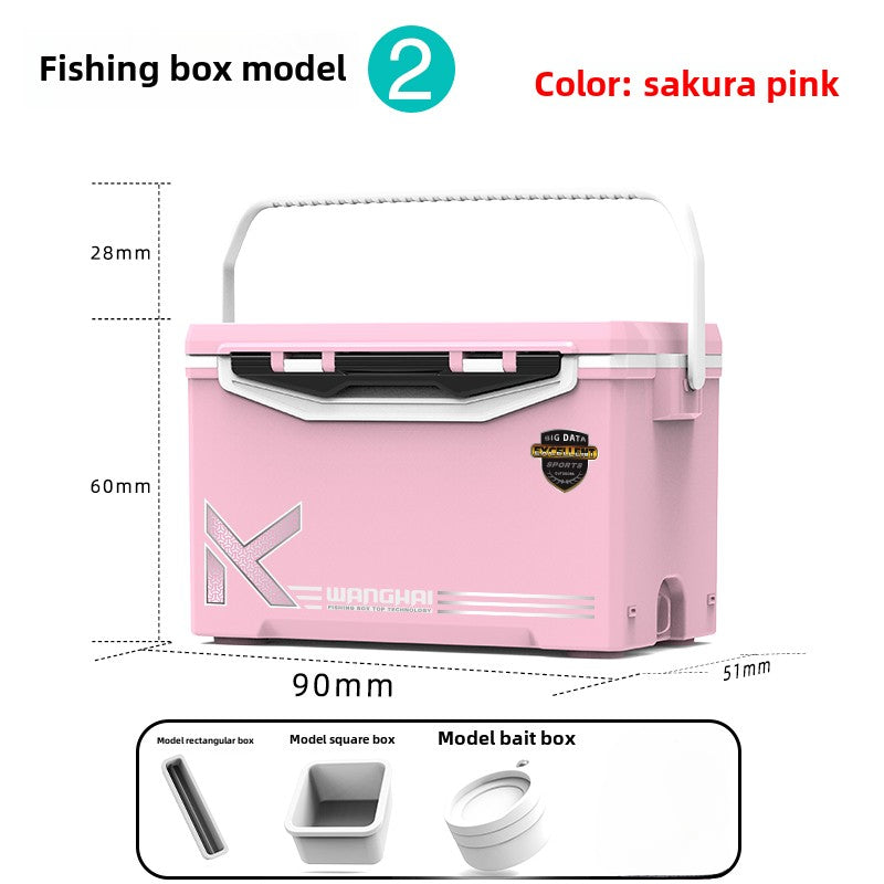 ceramic miniature fishing box Mini fishing box figure, pocket-sized ornament, scale 1:6