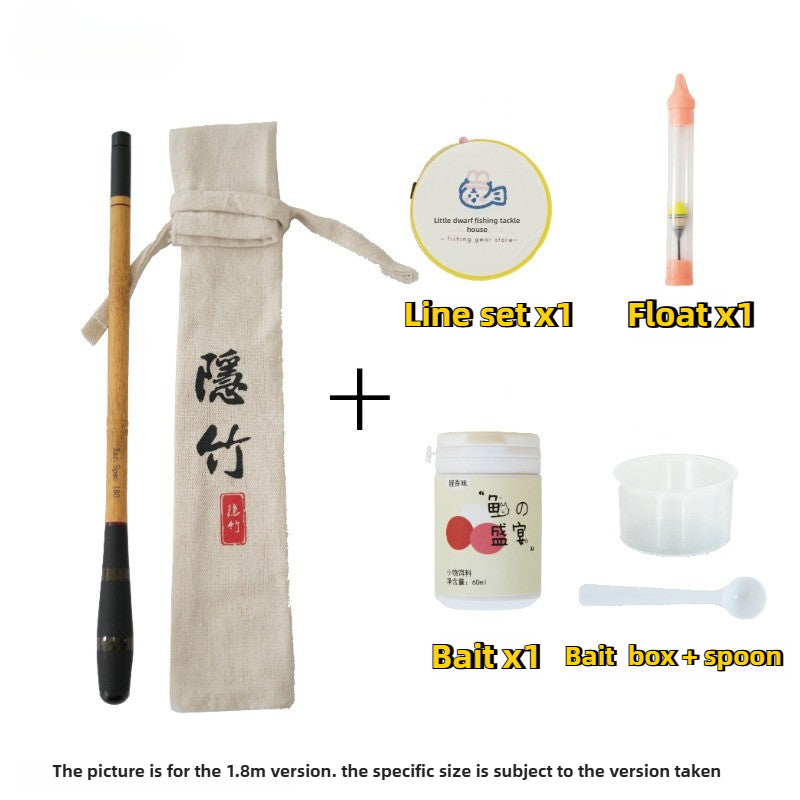 Bamboo-Style Micro Fishing Rod – Portable Stream Pole for Small Fish