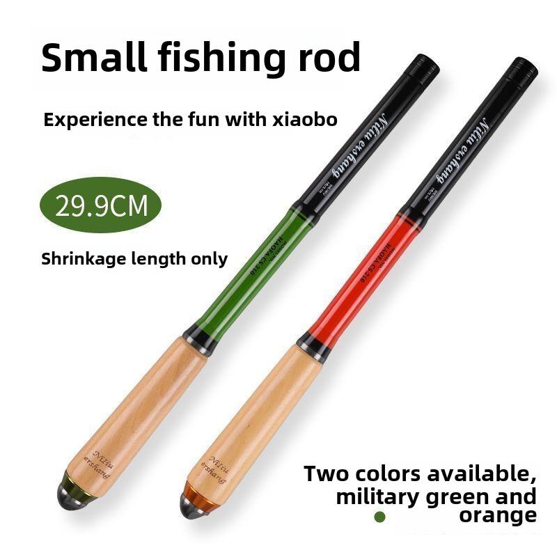 Micro fishing rod set, ultra-short section, portable fishing rod, chi