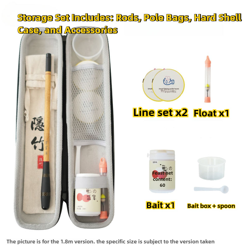 Bamboo-Style Micro Fishing Rod – Portable Stream Pole for Small Fish