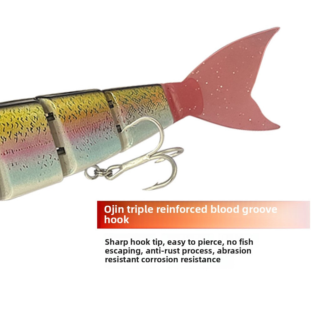 Cross-border sea fishing long-distance investment bionic multi-section fish Lure bait four sections soft-tailed fake bait giant hard bait 105g large fish