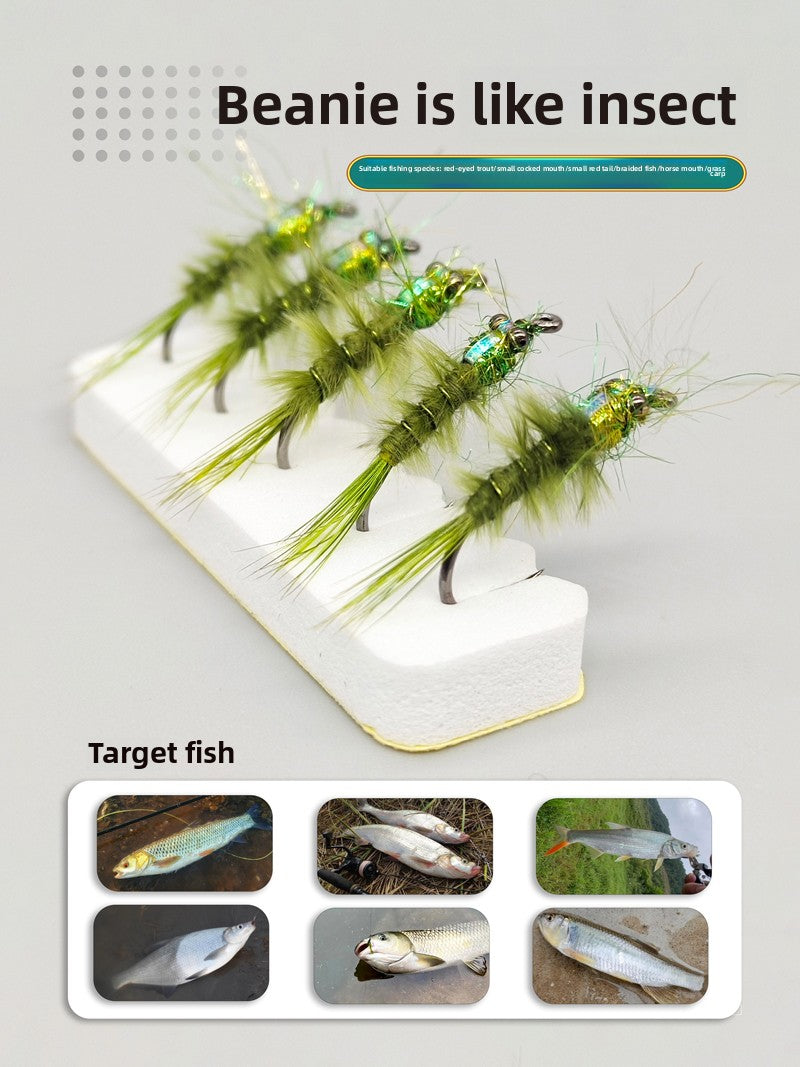 Damselfly fly fishing Luya fly hook insect bait, red-eyed trout horse mouth milk warp