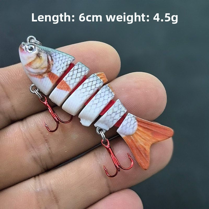 6cm Multi-Joint Micro Lure – 4.5g Slow Sinking Freshwater Bait