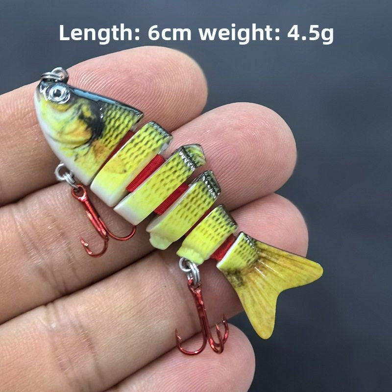 6cm Multi-Joint Micro Lure – 4.5g Slow Sinking Freshwater Bait